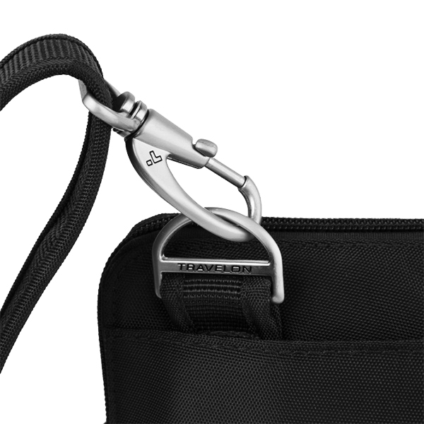 Travelon Classic Slim Double Zip Crossbody Bag
