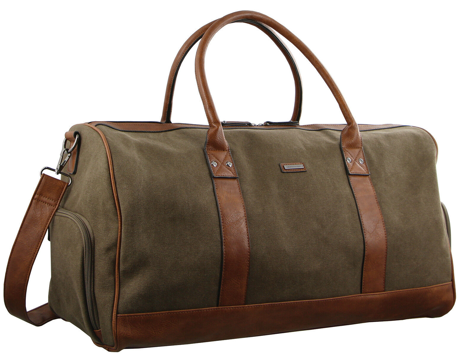 Waxed Canvas Leather Classic Holdall Bag By EAZO | notonthehighstreet.com