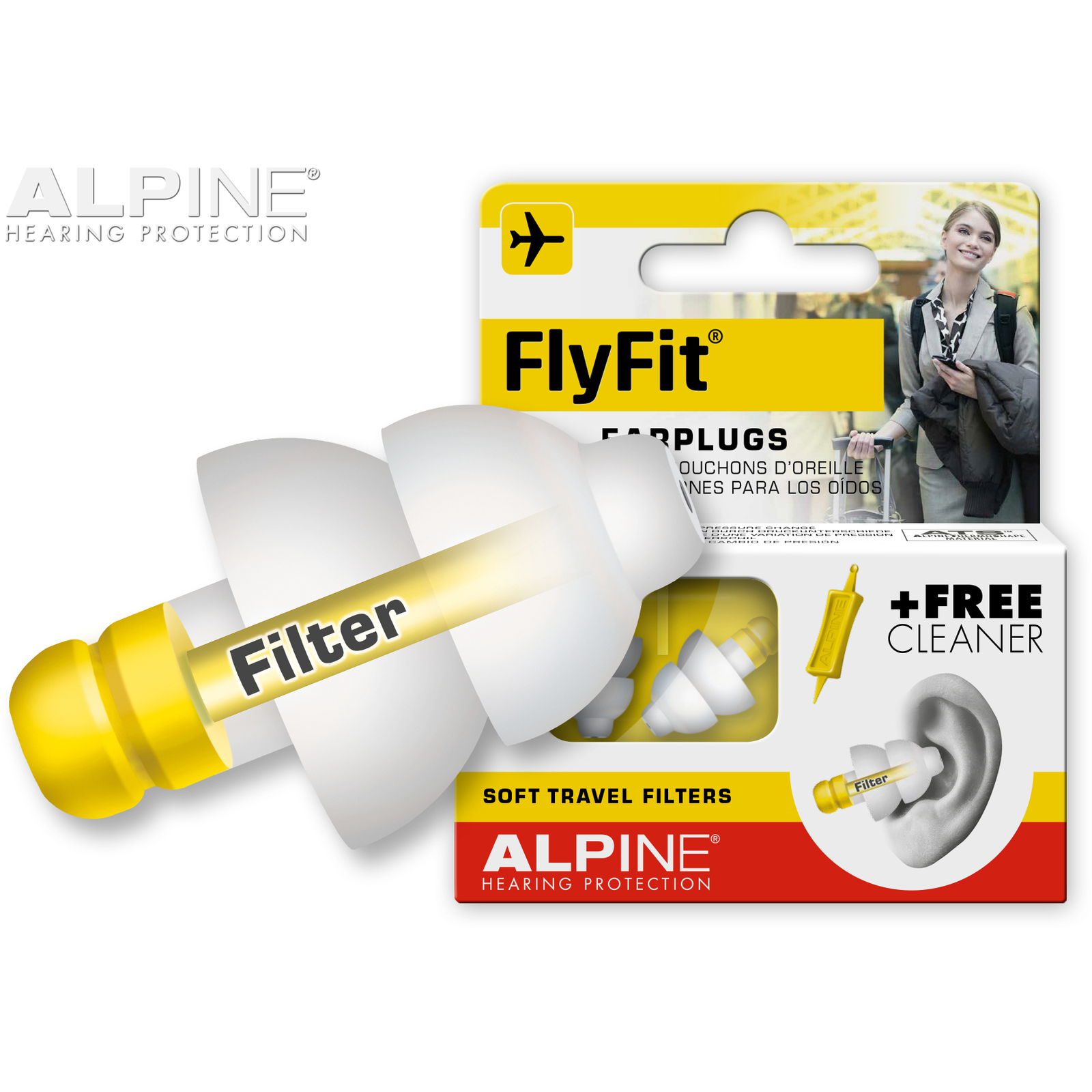 Alpine Flyfit Reusable Earplugs