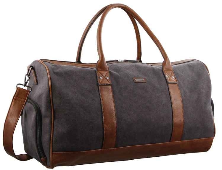 Pierre cardin canvas sales overnight bag black