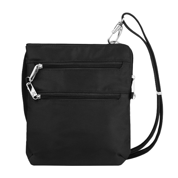 Travelon Classic Slim Double Zip Crossbody Bag
