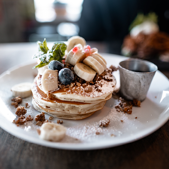 Chocolate-Banana Crunch pancake