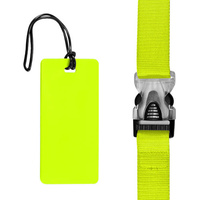 Nylon Luggage Strap & Luggage I.D. Tags - NEON YELLOW