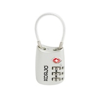 Korjo TSA Cable Combination Lock - SILVER