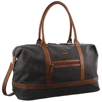 Pierre Cardin PC2578 Canvas 44 Litre Overnight Canvas Duffel Bag - BLACK