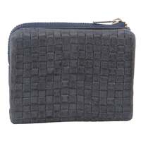 Pierre Cardin Woven Leather Women's Bi-fold wallet - TEAL