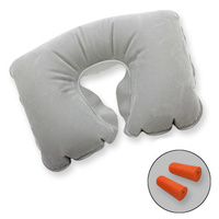 Edge Inflatable Travel Neck Pillow with ear plugs