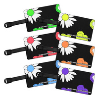 Edge Flower Themed PVC Luggage Tags