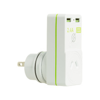 Korjo JAPAN Travel Adaptor 2 X USB -  2.4 amp Total