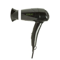 Korjo Dual Voltage Travel Hair Dryer - BLACK