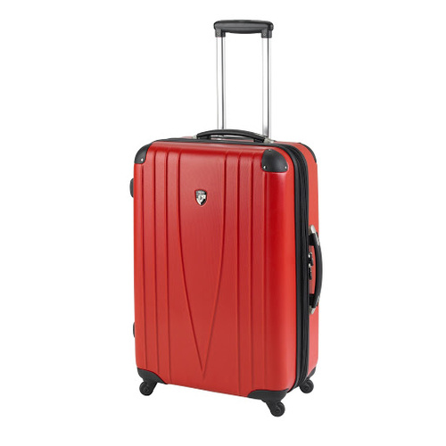 HEYS 4WD Hard sided 4 wheel Suitcase - RED, MEDIUM