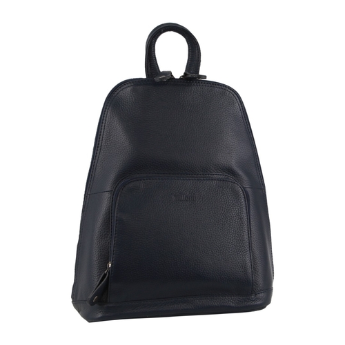 Milleni Ladies Nappa Leather Backpack - NAVY