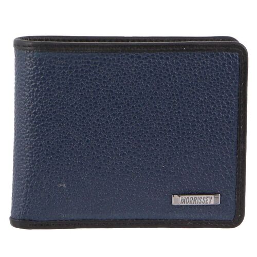Morrissey Italian RFID  Leather RFID Tri-Fold Men's Wallet - NAVY