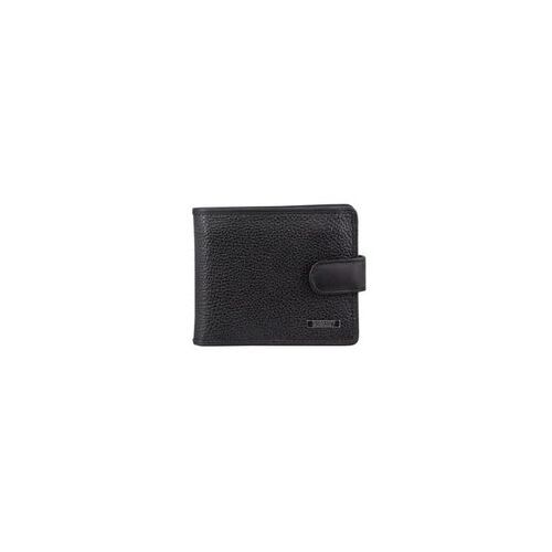 Morrissey Italian RFID  Leather RFID Tri-Fold Men's Wallet - BLACK