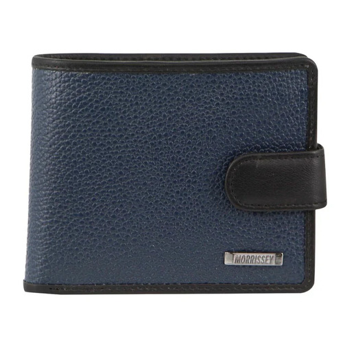 Morrissey Italian RFID  Leather RFID Tri-Fold Men's Wallet - NAVY