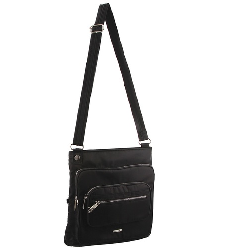 Pierre Cardin PC2417 Anti-Theft RFID  Cross Body Bag - BLACK