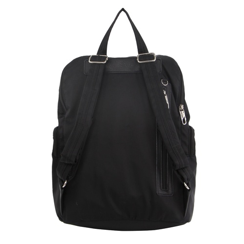 Pierre Cardin Nylon Anti-Theft Backpack - BLACK