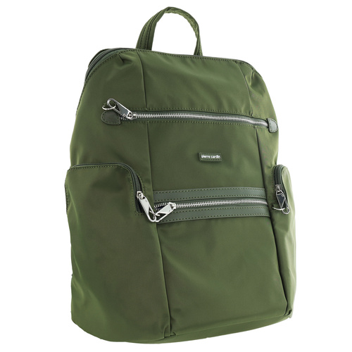 Pierre Cardin Nylon Anti-Theft Backpack - OLIVE