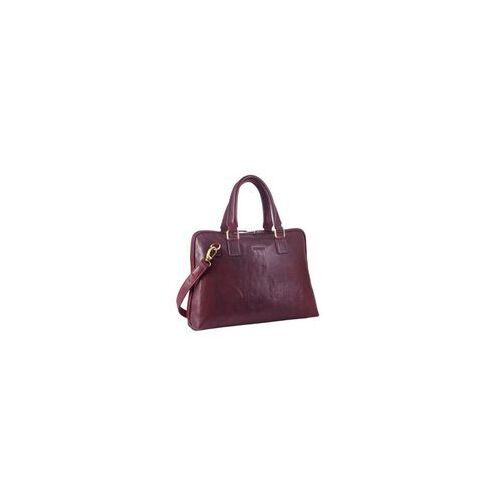 (MP) Pierre Cardin Rustic Italian Leather Ladies Business Bag  - CHERRY