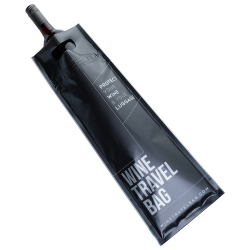 Wine Travel Bag - Sealable & Reusable - MATT BLACK